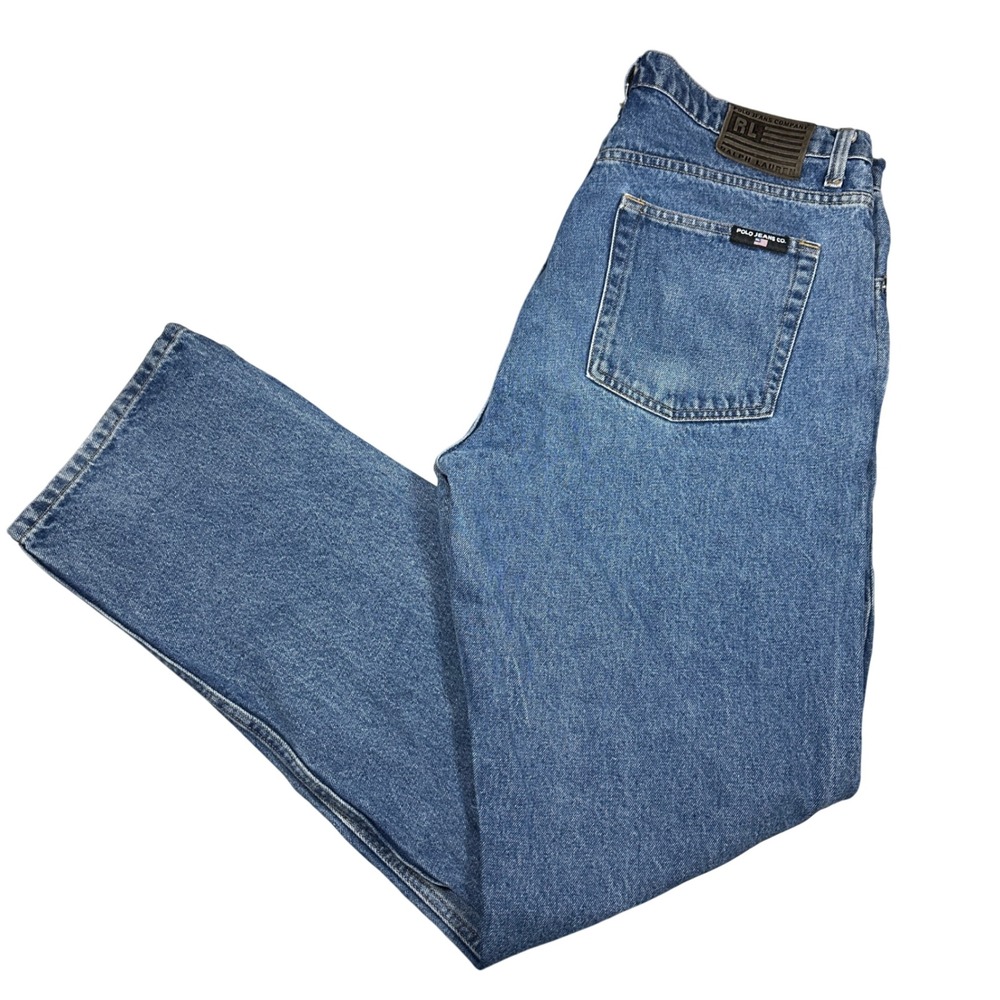 Y2K Polo Jeans Co Ralph Lauren Mens 36x34 Relaxed Fit Blue Denim Jeans